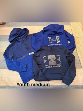 Under Armour Boys Blue Hoodies